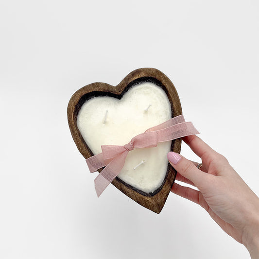Heart Dough Bowl Candle