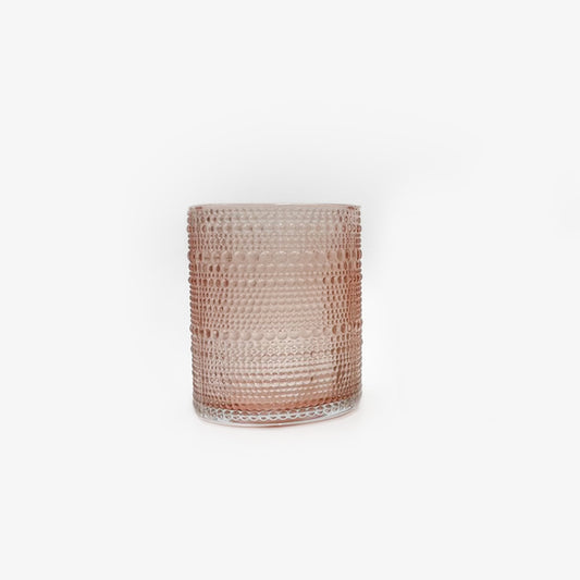 Pink Beaded Candle - Large