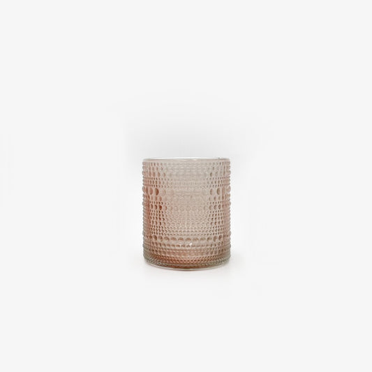 Pink Beaded Candle - Medium